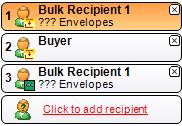 Managing roles and recipients on a template 2 Click Bulk Recipient. An information dialog box appears describing the process to create a Bulk Recipient file. 3 Click OK.