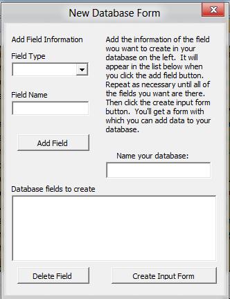 The form controls are coded so that none of the above functions of the form will execute if a needed input is missing or blank.