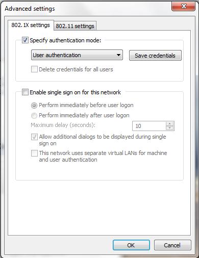 13. Click OK twice to get back to the network properties menu. Then click Advanced settings. 14.