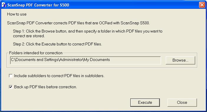 Function Descriptions 6. Function Descriptions You can start PDF Converter: From the [Start] menu, select [All Programs] [ScanSnap PDF Converter] [ScanSnap PDF Converter].