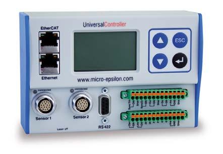 39 System design Sensors via RS422 optoncdt 1420 optoncdt 1700 optoncdt 2300 optocontrol 2500 optocontrol 2600 confocaldt 2451/2471 CSP2008 - Universal controller for up to six sensor signals The