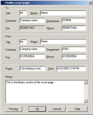 Custom form and the Nortel Fax Printer driver application.