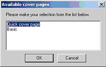 From the "Modify" window, you can also preview the current cover page. If you enable the Include cover page option, CallPilot Desktop Messaging adds the selected cover page to the Fax Forward form.