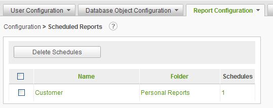 Page 92 Scheduled Reports The Scheduled Reports page allows administrators to view, modify and delete any schedule(s) created for an individual report.