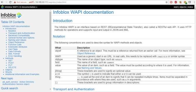 Documentation For more information, you can navigate to the WAPI