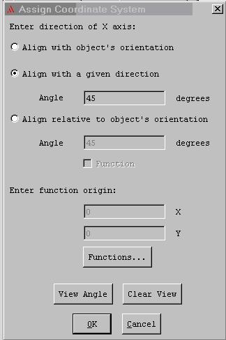 32 Step 3e Click on Align with a given direction Fill in 45 for the angle Remember that 0 degrees