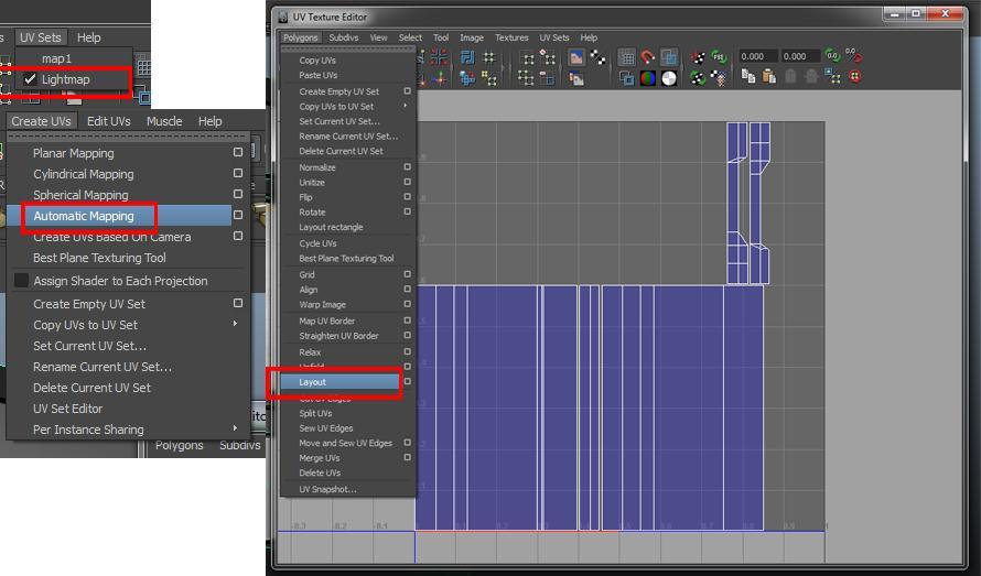 Exporting Content from Maya Now that you have a uvset for the lightmap we can export the object. There are some settings that need to be used for UDK understand the model.