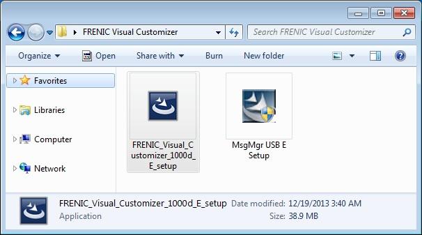 1.3.1.1. Installing FRENIC Visual Customizer [ 1 ]