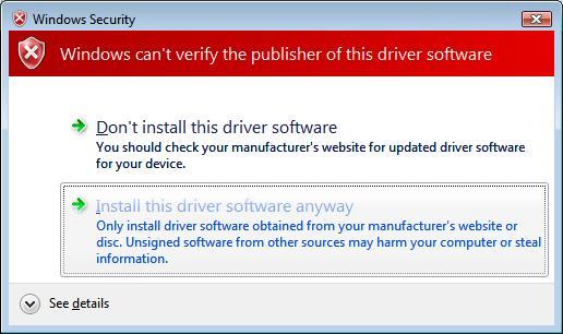 Chapter 1 Before using this software Click Install this driver software