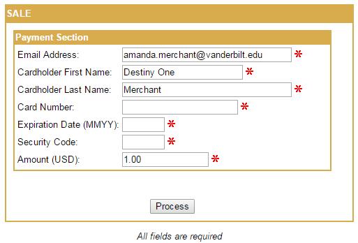5. The Vanderbilt Payment portal (Virtual