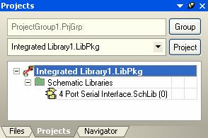 Integrated Libraries tutorial 3. Click Open and the added libraries are listed as Source Schematic Libraries in the Projects panel.