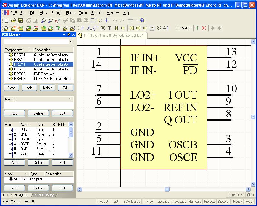 Integrated Libraries tutorial If you wish to modify a footprint, you would have to add in the required PCB library before you could edit the models. Click on the Libraries button in the Library panel.