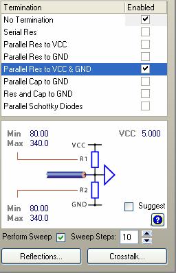 Signal Integrity tutorial The Signal Integrity panel incorporates a termination advisor, which enables you to insert 'virtual terminations' into a net at a location you define.