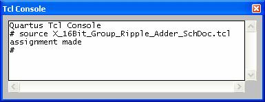 DXP & Altera Interface tutorial 4. In the Quartus TCL console window, type source <design_name>.tcl. The design_name is the same as the name of the EDIF file generated from DXP environment. 5.