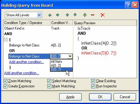 Introduction to the Query Language article The Find Similar Objects dialog appears when you right-click on any unmasked object in your design document.