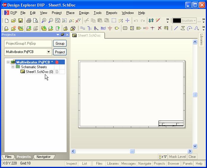 Design capture, simulation and layout an introductory tutorial document is automatically added (linked) to the project.