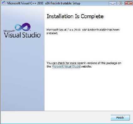 When it has finished an installation complete dialog box will be displayed.