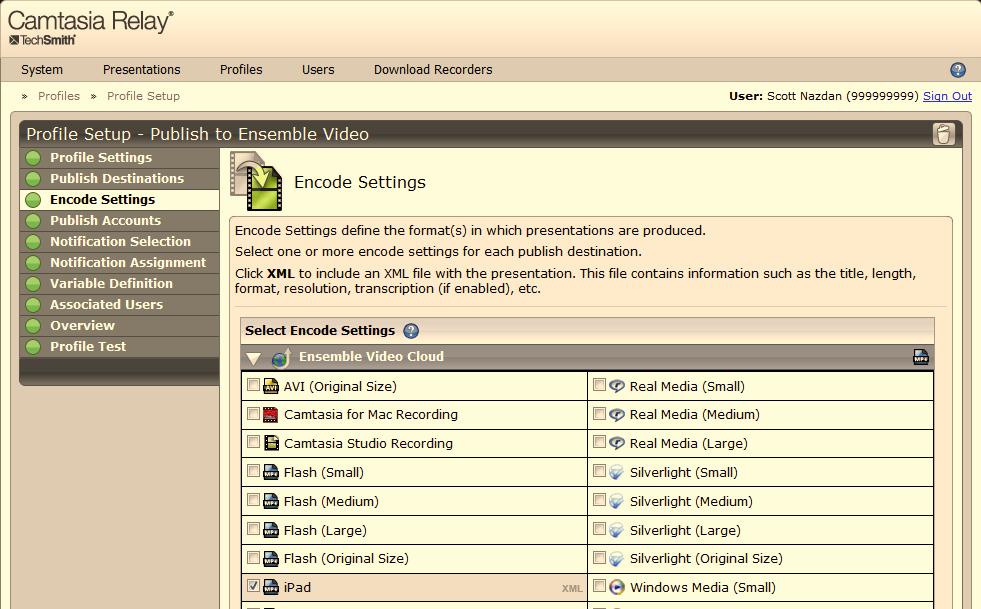 Choose ipad in the Encode Settings Area In the Encode Settings Area, choose ipad in the encode
