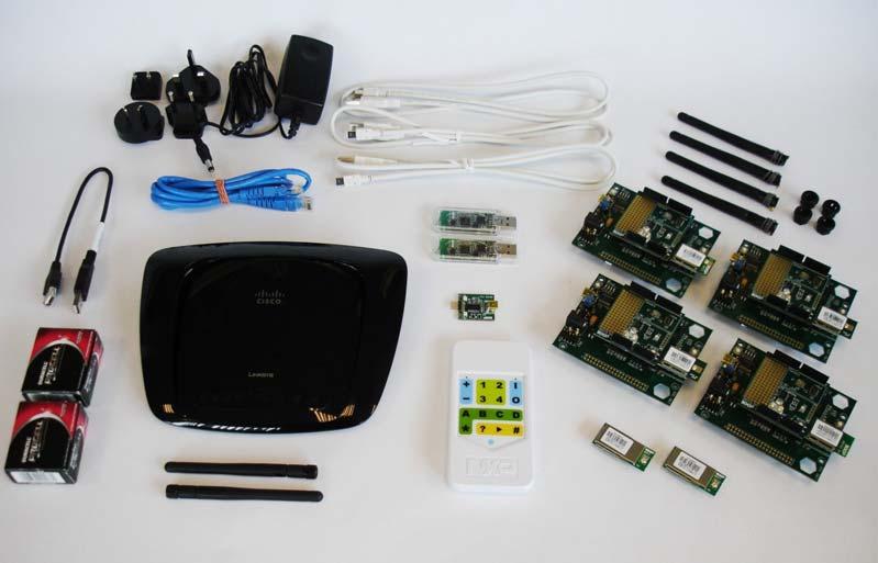 JenNet-IP EK040 Evaluation Kit 1.2 Kit Contents In the JenNet-IP EK040 Evaluation Kit, you will find the following components (numbers refer to Figure 2): 1.