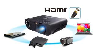 HDMI carries both video and sound thus limiting the requirement to attach an additional audio cable.