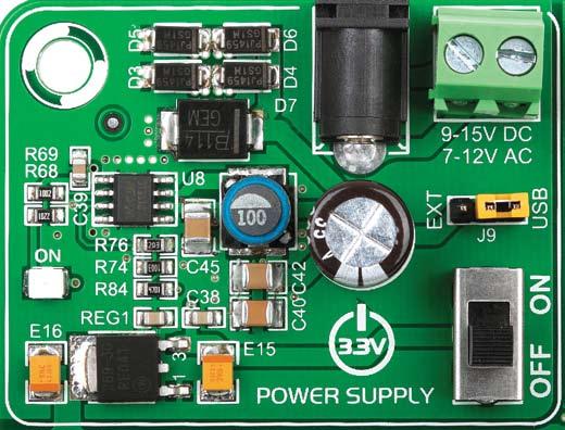 power supply Power supply Board contains switching power supply that creates stable voltage and current levels necessary for powering each part of the board.