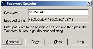 Password Replace with the users password. Note You can encrypt the password using LoadRunner s Password Encoder tool.