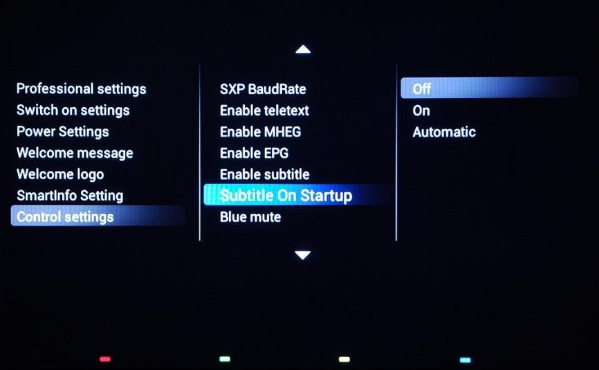 [Enable subtitle] Enables or disables the use of subtitles in a DVB broadcast channel: [Off]: No subtitle services available
