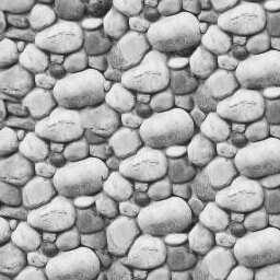 stonewall, pebbles,