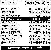 Using Phone Lookup Phone Lookup displays the Address List screen and lets you add the information that appears in this list to a record. To use Phone Lookup: 1.