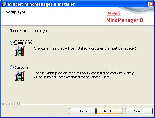 Mindjet MindManager standard installation Start the Mindjet MindManager program installation from the installation menu on the CD. Installation is easy and is completed in just a few steps.