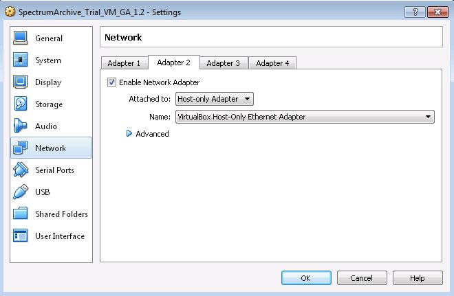 c. Click the Network tab and select the correct adapter names for adapters 2 and 3, as shown in Figure 7.