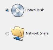 To publish to an optical disk: 1. Choose Optical Disk and press the Next button. 2.