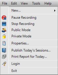 Print Report For Today The Print Report For Today command will allow the user to print a log report for all sessions