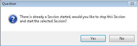 Start a session-logged Today Tool Any session in the Logged Today list can be selected and started.