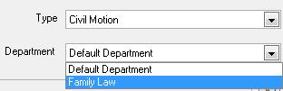 You can change the Department by using the Department pull-down. This will change the Department of all related sessions. (see Group Security Rights).