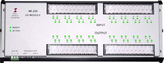 Chapter 3: I/O Modules 3.3 IM-200 (DISCONTINUED) 3.3.1 IM-200 Description IM-200: General 32-bit input / 32-bit output module with built-in screw terminals and LEDs.
