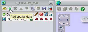 Click on add spatial data to create a
