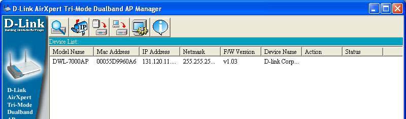 APPENDIX C A. D-LINK DWL-7000AP CONFIGURATION C.A1 D-link DWL-7000AP comes with an access point manager.