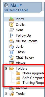 Organize Mail into Folders In an effort to organize all of the emails that you receive, you can create mail folders to store them in. One email can be stored in multiple folders.