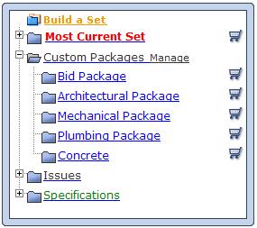 Selecting Documents to view in PlanWell: Regardless of the method for accessing a project, the document viewing and ordering process is the same.