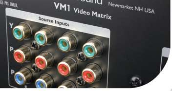 efficient and powerful The VM1 Video Matrix makes it possible to automatically switch and distribute your HD component video sources along with audio from your Russound multi-room audio system, and