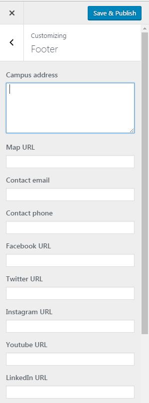 You do not need to fill in each field, however when you do they will populate at the bottom with either text or icons.