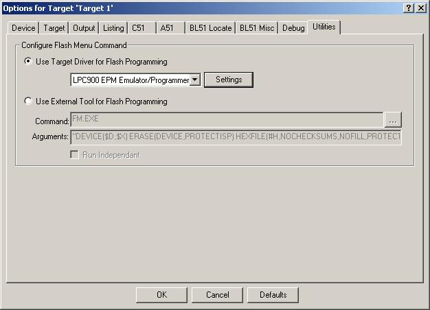 . Using the EPM900 as an ICP programmer The EPM900 Emulator / Programmer from Keil Software supports ICP programming of all devices that have ICP.