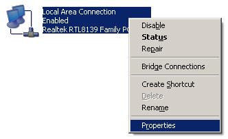 Step 2: You may see there are many connections in your computer. Just select one which you will use it to connect to Network Storage.