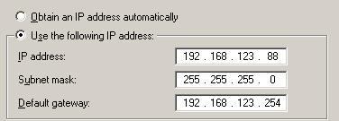 click OK button to complete TCP/IP setup. NOTE. The IP address of default gateway must be same as IP address of Network Storage.