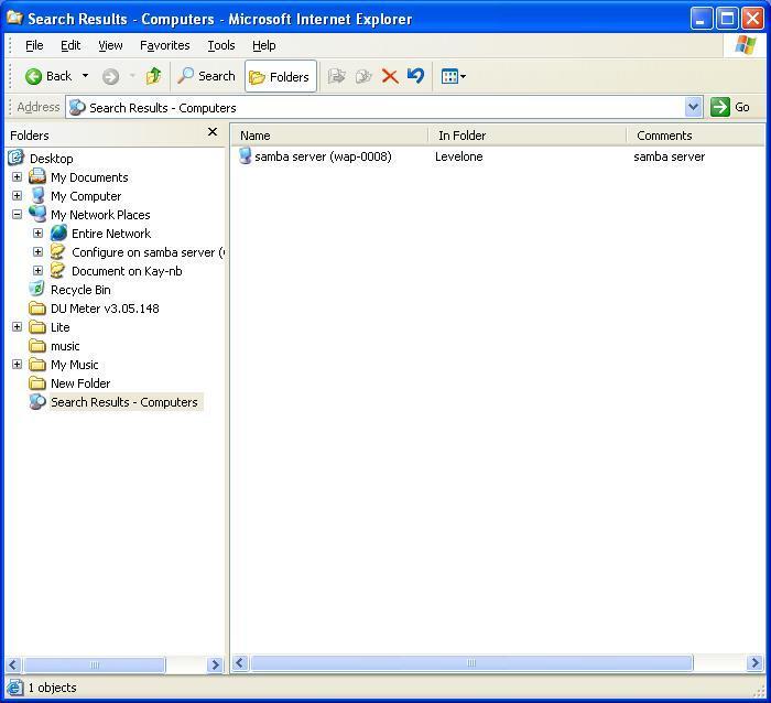 2.3.3 Search the Entire Network Manually Open Windows Explorer, and then click the My Network Places icon.