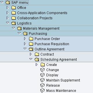 Business Requirement Create or change Scheduling Agreement using function module/bapi. [Note: Scenario considered for Item category as K or Blank only.] 1.