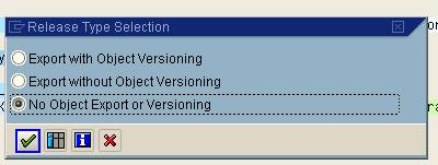We are asked three options: We can choose whether we want to export with or without versioning