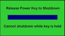 steps to shut down. 1. Press and hold the ON/OFF key. The following screen appears. Figure 2.