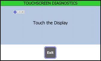 In the example, F1 was pressed The corresponding key on the screen will turn green if the key is functioning correctly. Figure 7.7 Keypad Diagnostics Screen 2 2.